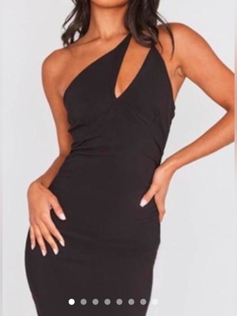 Black One-Shoulder Bodycon Dress